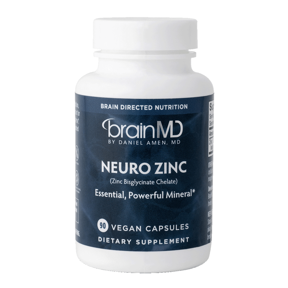 NeuroZinc health benefits in a bottle of 90 vegan capsules for immunity and well-being.