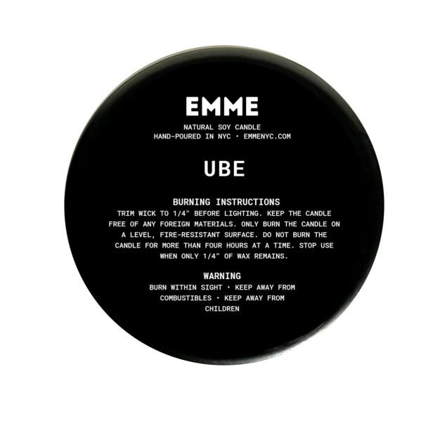 UBE | EMME Wood Wick Soy Candle